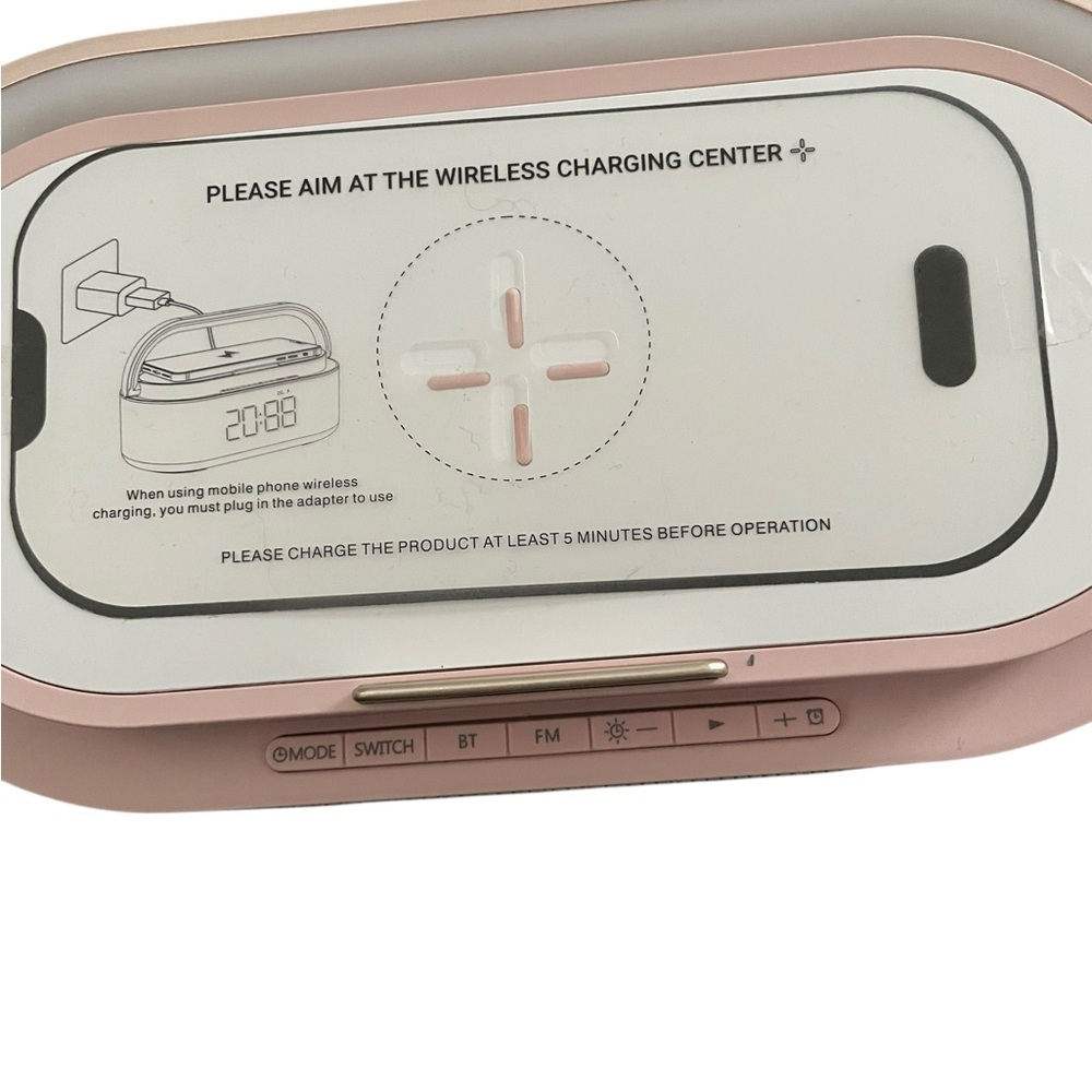 Portable Bluetooth Speaker with Alarm Clock and Phone Charger NWT - Picture 6 of 8